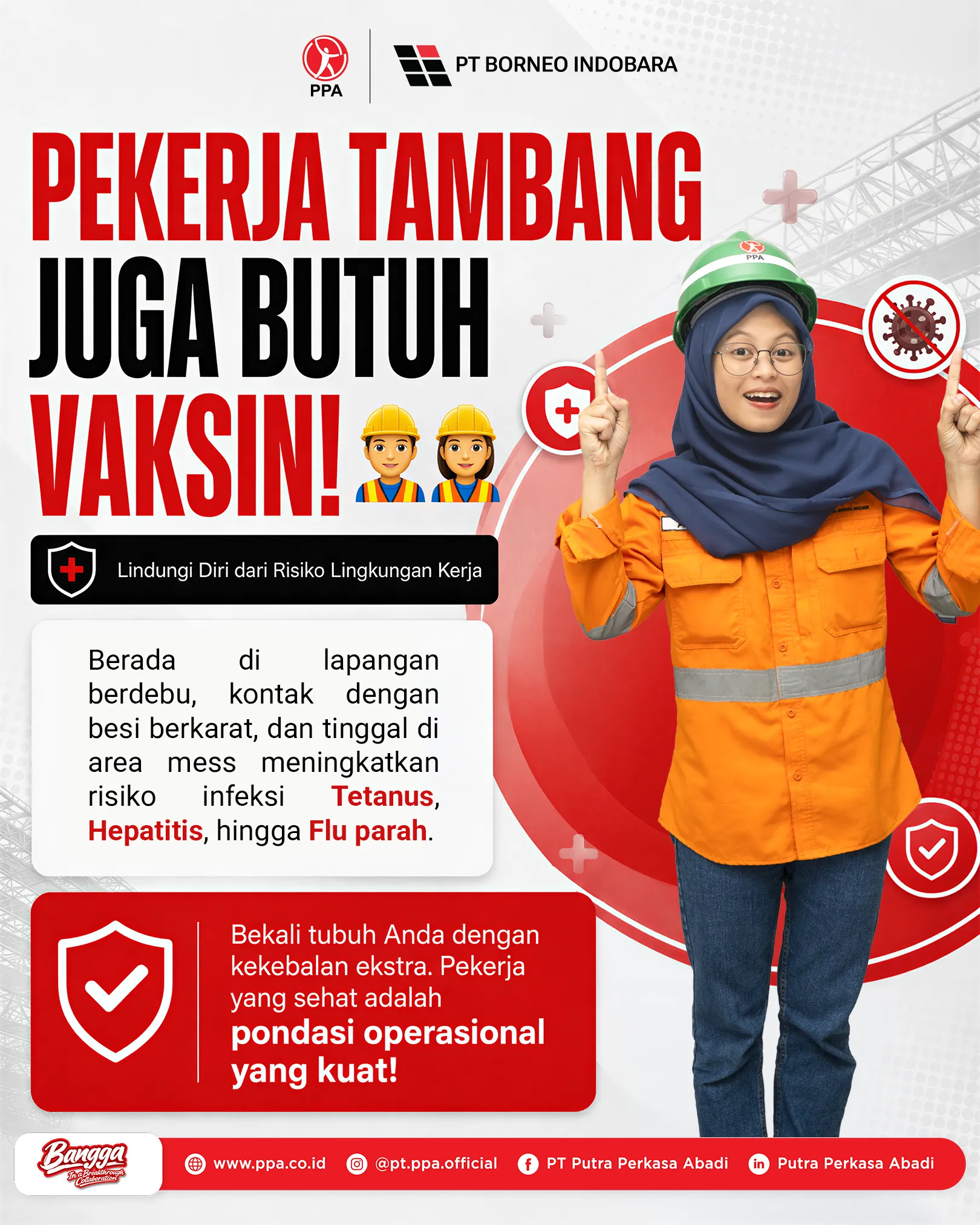 Bukan Hanya APD, Pekerja Tambang Juga Butuh Vaksin Sebagai Perlindungan dari Dalam!